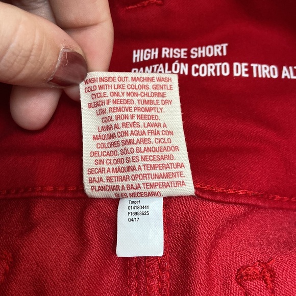 Women’s Mossimo Supply Co. Bright Red High Rise Short. Size 4/27. - Picture 12 of 13
